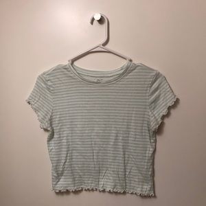 Pacsun Mint Green Ruffled Tee